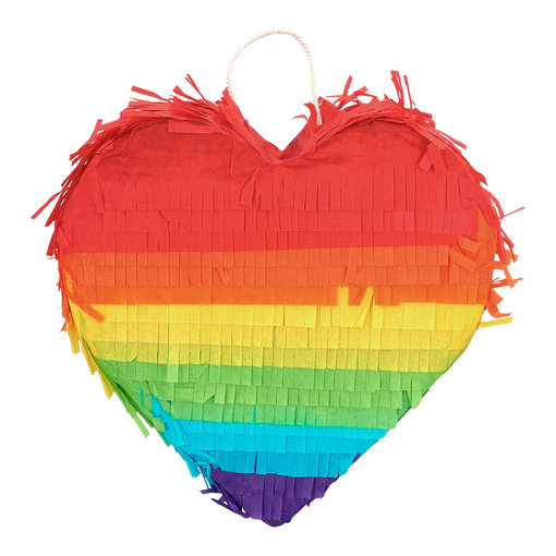 Minipiñata Hart Regenboog (20cm)