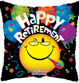 Vierkante Pensioen Folieballon Happy Retirement (45cm)