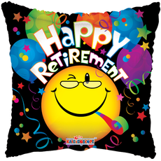 Vierkante Pensioen Folieballon Happy Retirement (45cm)