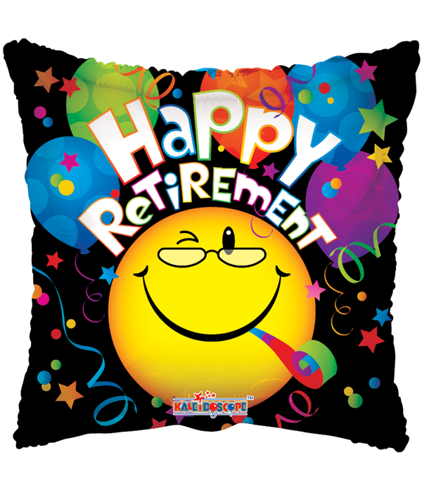 Vierkante Pensioen Folieballon Happy Retirement (45cm)