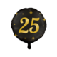 Classy Folieballon 25 Jaar Zwart/Goud (46cm)
