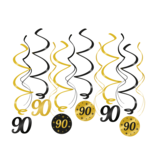 Classy Party Swirls 90 Jaar (12st)