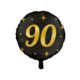Classy Folieballon 90 Jaar Zwart/Goud (46cm)