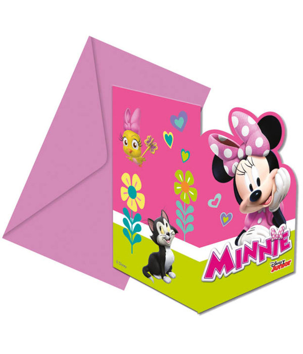 Minnie Mouse Happy Uitnodigingen (6st)