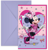 Uitnodigingen Minnie Mouse FSC (6st)