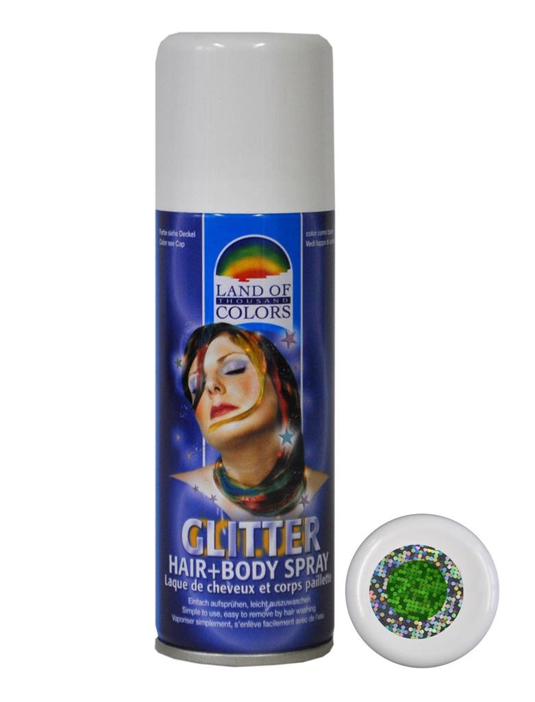Glitterspray Groen voor lichaam & haar (125ml) afbeelding