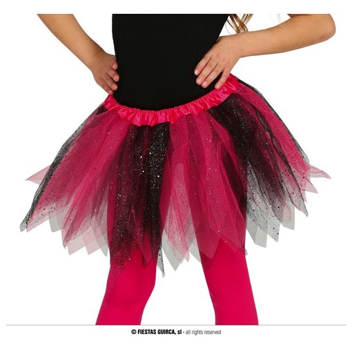 Glitter Tutu Roze/Zwart Kind