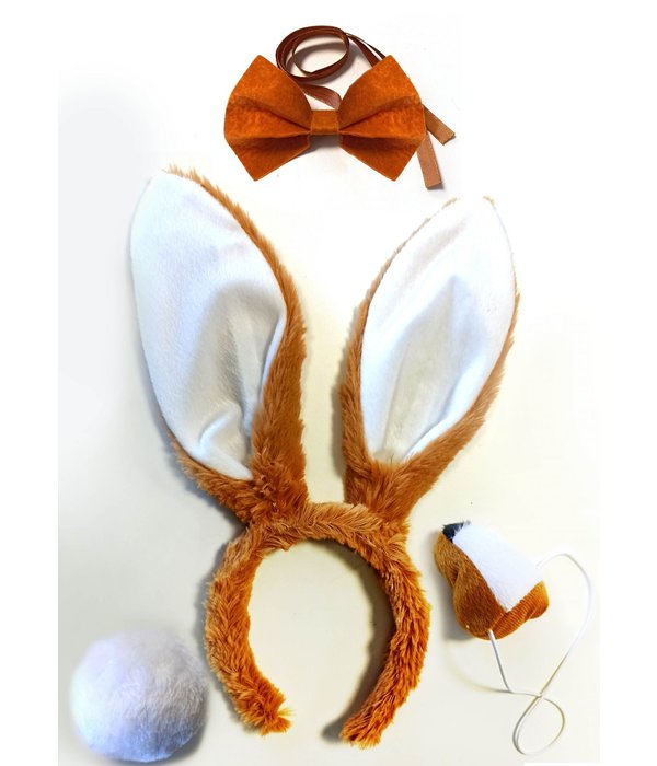 4-delige Paashaas Set Bruin