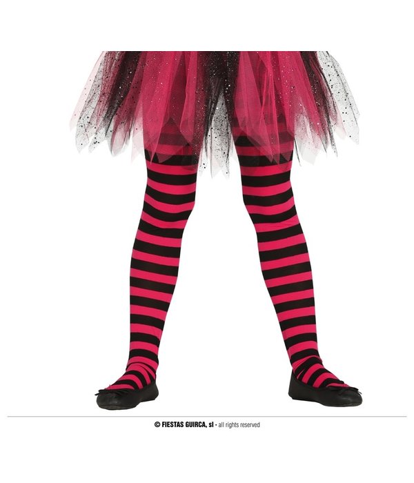 Panty roze/zwart kind