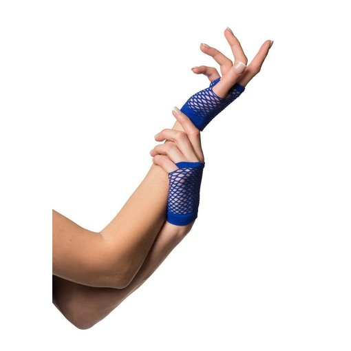 Vingerloze Handschoenen Kort Visnet Blauw