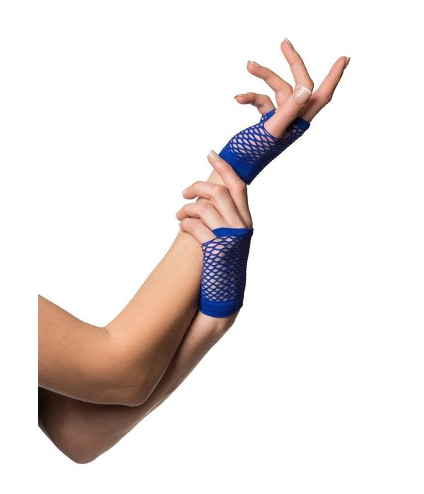 Vingerloze Handschoenen Kort Visnet Blauw