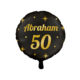 Classy Folieballon Abraham 50 Jaar Zwart/Goud (46cm)