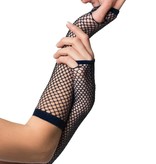 Nethandschoenen vingerloos zwart