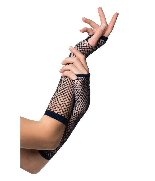 Nethandschoenen vingerloos zwart
