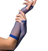 Vingerloze Handschoenen Lang Visnet Blauw