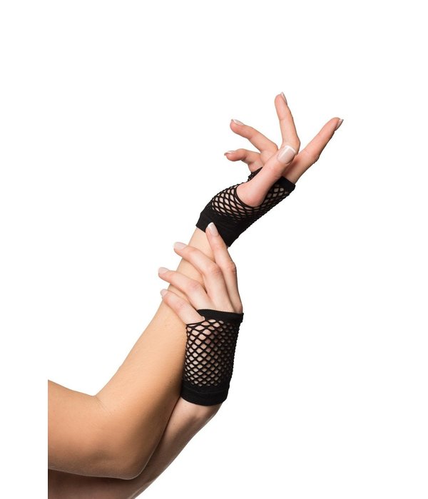 Nethandschoenen kort zwart