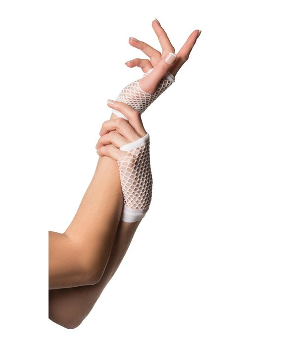 Nethandschoenen kort wit