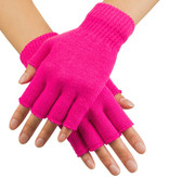 Vingerloze handschoen fluor pink