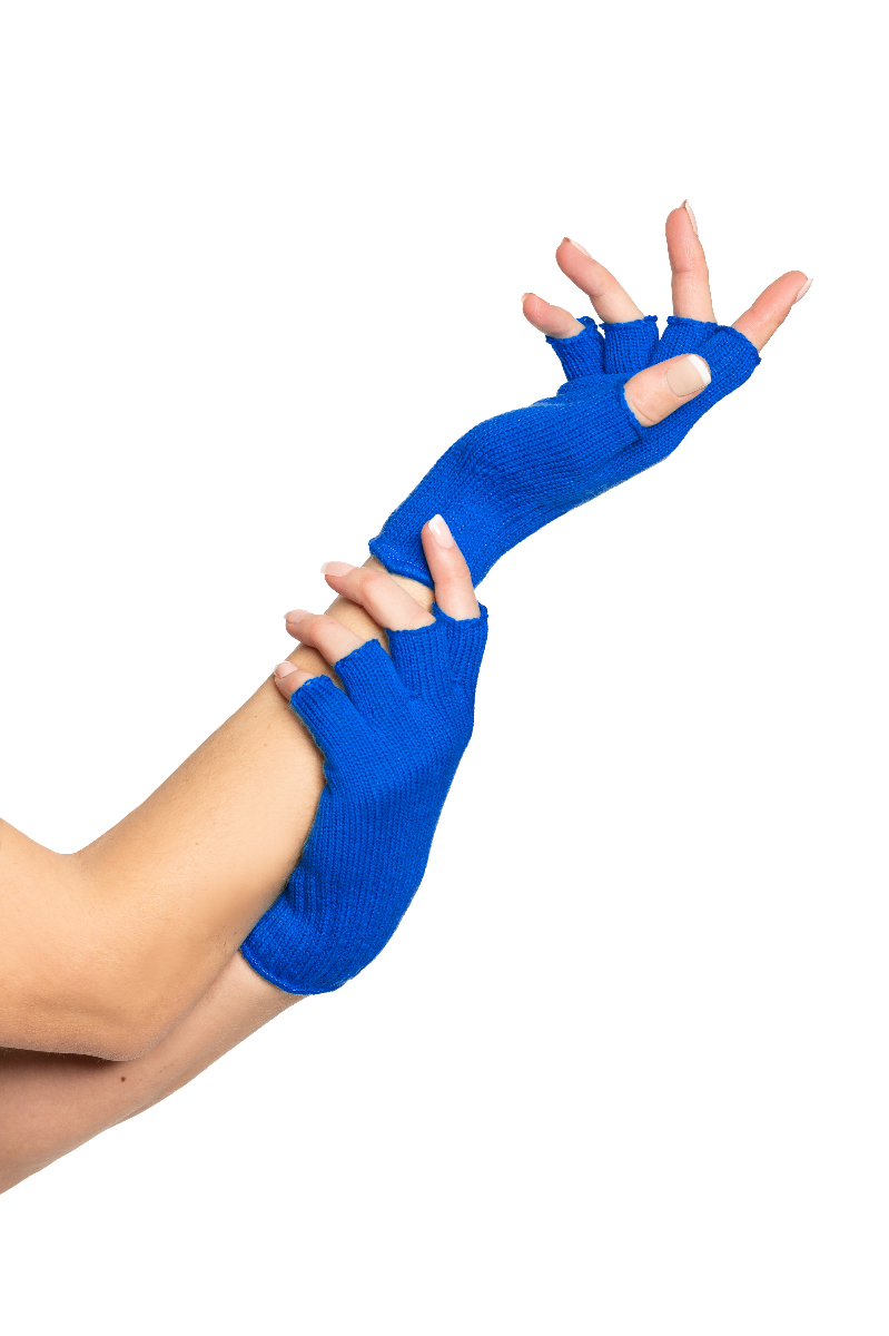 Vingerloze handschoenen blauw