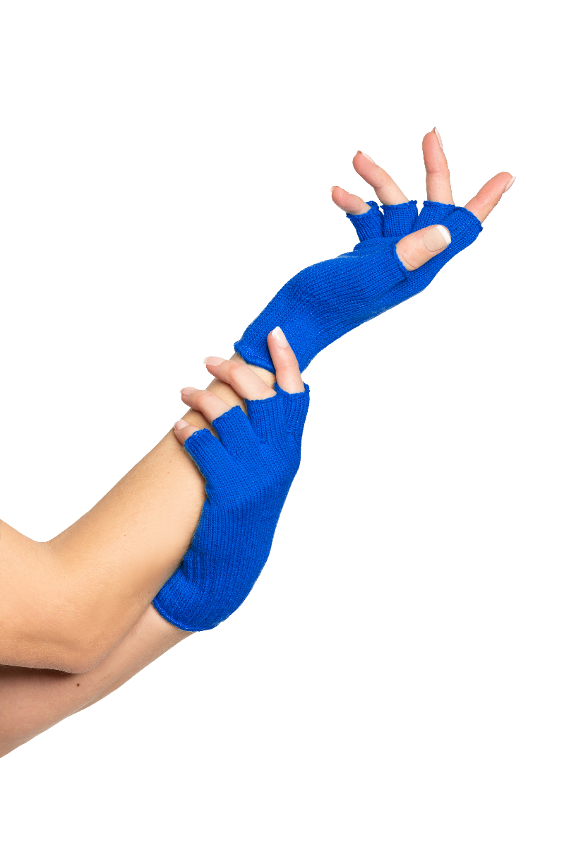 En gisteren Verzoekschrift Vingerloze handschoenen blauw - Feestbazaar.nl