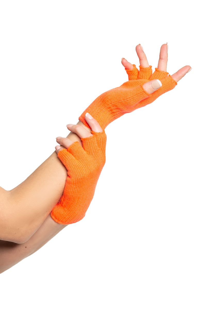 Vingerloze handschoenen oranje