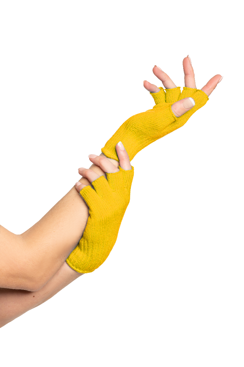 Vingerloze handschoenen geel afbeelding