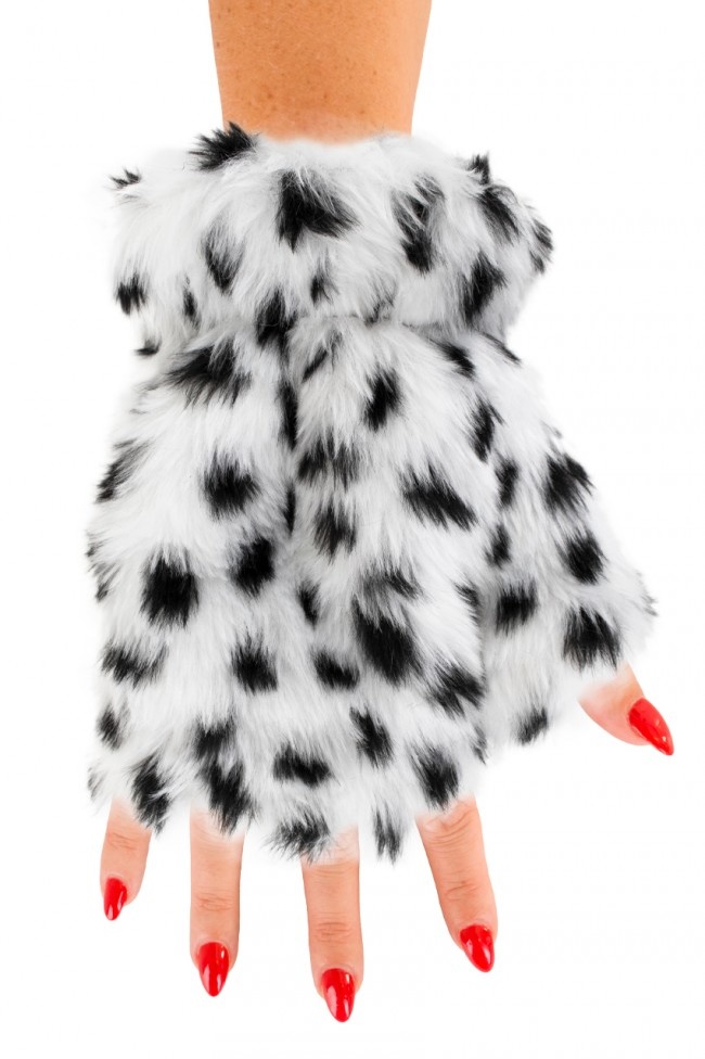 Vingerloze handschoenen pluche Dalmatiër