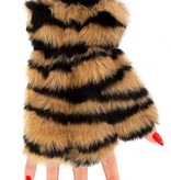 Vingerloze handschoenen pluche Tijger