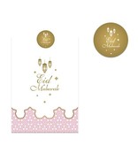Papieren Uitdeelzakjes Eid Mubarak Roze (6st)
