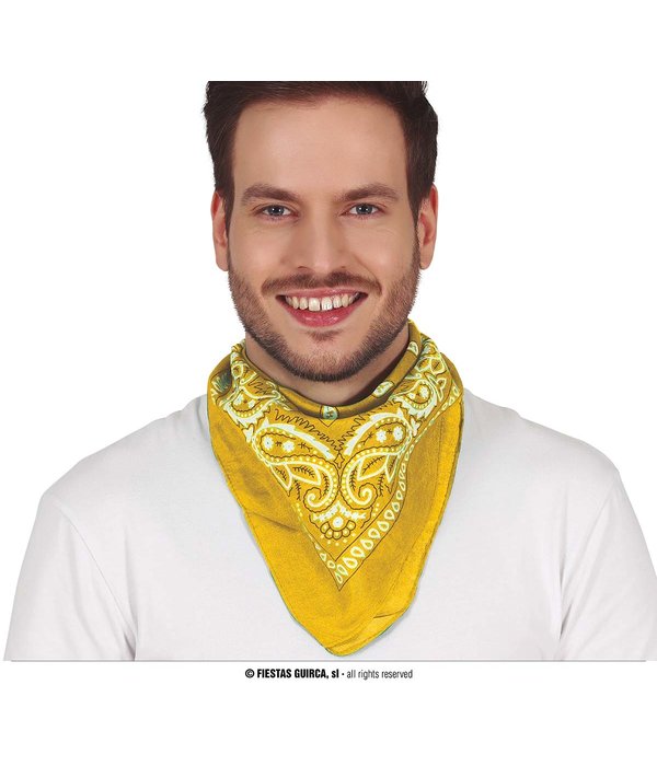 Sjaaltje Geel Zakdoek Denim