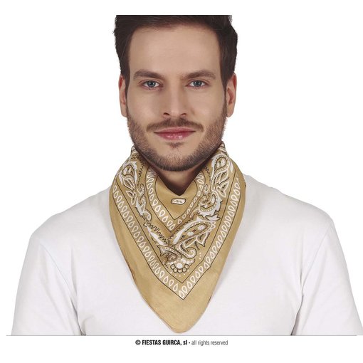 Sjaaltje Beige Zakdoek Denim