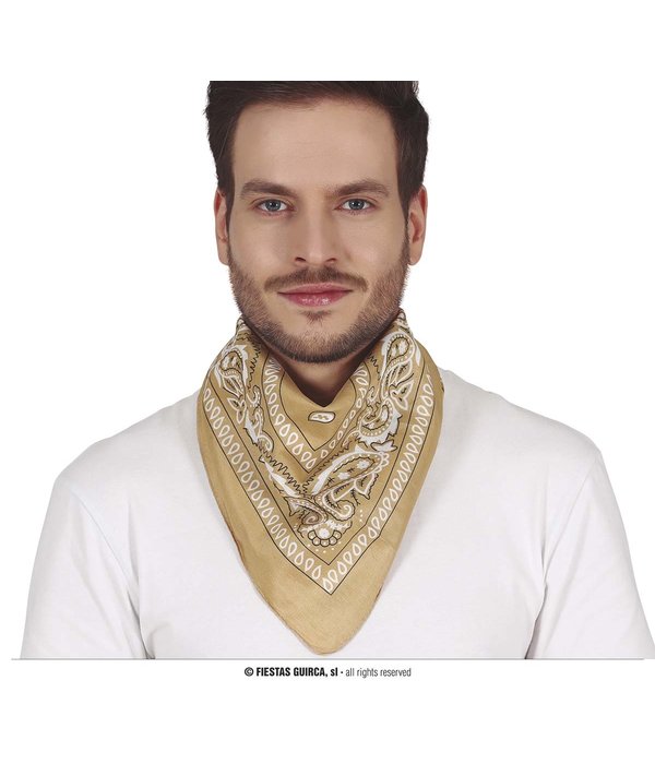 Sjaaltje Beige Zakdoek Denim