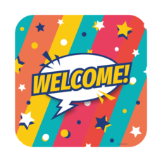 Huldeschild 'Welcome' Rainbow