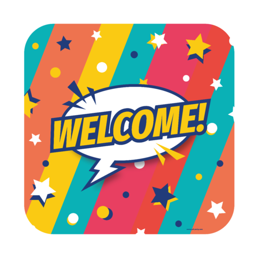 Huldeschild 'Welcome' Rainbow