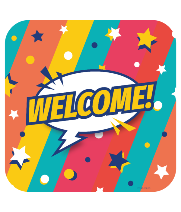 Huldeschild 'Welcome' Rainbow