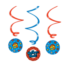 Hangdecoratie Swirls Welkom Thuis Cartoon (3st)