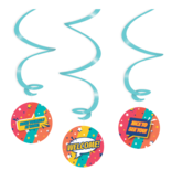 Hangdecoratie Swirls 'Welcome' Rainbow (3st)