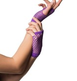Nethandschoenen vingerloos fluor paars