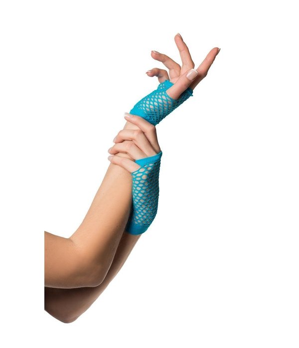 Nethandschoenen kort Turquoise