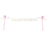 Cake Topper 'Hello Baby' Roze