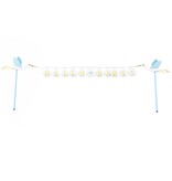 Cake Topper 'Hello Baby' Blauw