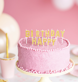 Kaarsjes Set Happy Birthday Glitter Goud