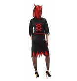 Zwarte Halloween Duivelsjurk