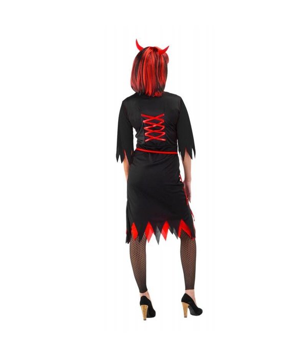 Zwarte Halloween Duivelsjurk