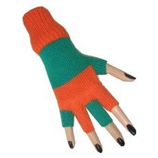 Vingerloze handschoenen oranje/groen