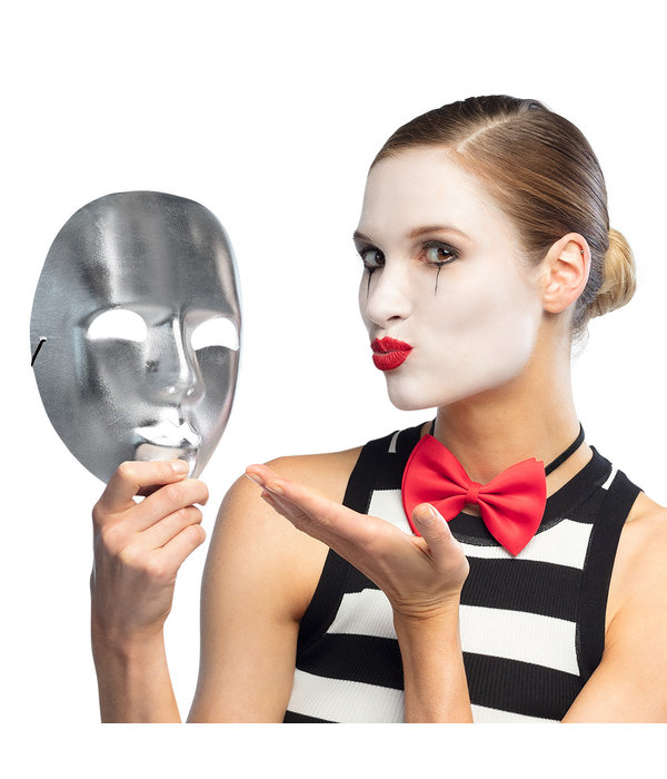 Gezichtsmasker Mime Zilver