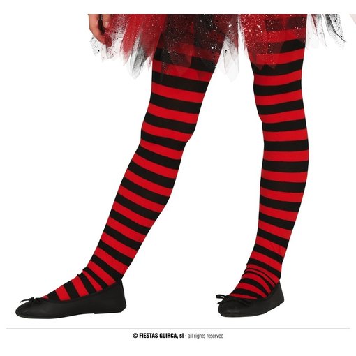 Panty rood/zwart kind