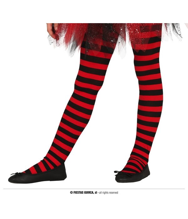 Panty rood/zwart kind