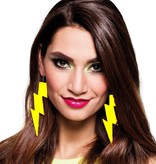 Eightees Oorbellen Flash neon geel