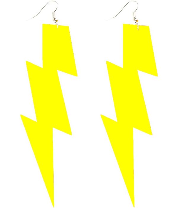 Eightees Oorbellen Flash neon geel